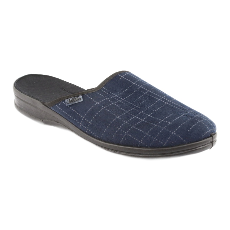 Befado obuwie męskie pu 089M409 czarne granatowe 1