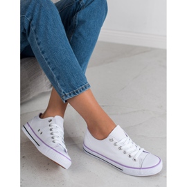 SHELOVET Klasyczne Białe Trampki 2