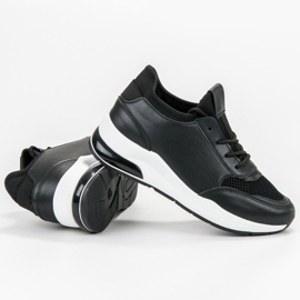 Ideal Shoes Damskie Buty Sportowe czarne 4