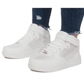 Białe Wysokie Trampki Force One wielokolorowe 1
