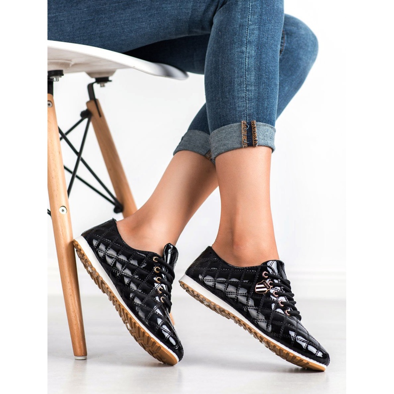 Camo Lakierowane Półbuty czarne 2