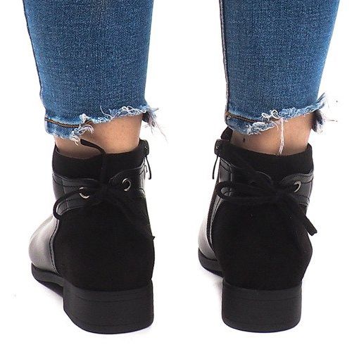 Solidne Ocieplane Sztyblety J606 Czarny czarne 1