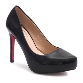 Lakierowane Szpilki Na Platformie 7149-F Czarny czarne 1