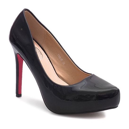 Lakierowane Szpilki Na Platformie 7149-F Czarny czarne 1