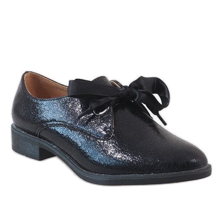 Czarne sznurowane półbuty L7100 1