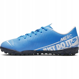 Buty piłkarskie Nike Mercurial Vapor 13 Academy Tf Jr AT8145 414 niebieskie 2
