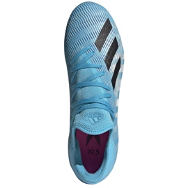 Buty piłkarskie adidas X 19.3 Fg M F35383 niebieskie szare 2