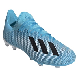 Buty piłkarskie adidas X 19.3 Fg M F35383 niebieskie szare 3