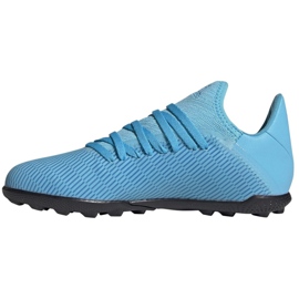 Buty piłkarskie adidas X 19.3 Tf Jr F35357 niebieskie niebieskie 1
