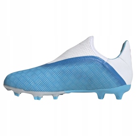 Buty piłkarskie adidas X 19.3 Ll Fg Jr EF9114 niebieskie niebieskie 1