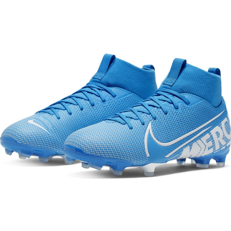 Buty piłkarskie Nike Mercurial Superfly 7 Academy FG/MG Jr AT8120 414 niebieskie 1