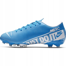 Buty piłkarskie Nike Mercurial Vapor 13 Academy FG/MG Jr AT8123 414 niebieskie 2