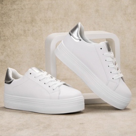 SHELOVET Modne Buty Sportowe białe 2