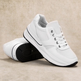 SHELOVET Sznurowane Buty Sportowe białe 5