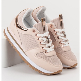 SDS Pudrowe Buty Sportowe różowe 4