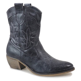 Niebieskie Kowboji Botki 10601-1 wielokolorowe 1