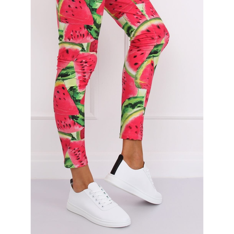 Trampki damskie biało-czarne CL33315 Black białe 1