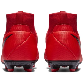 Buty piłkarskie Nike Phantom Vsn Academy Df FG/MG Jr AO3287-600 czerwone czerwone 4