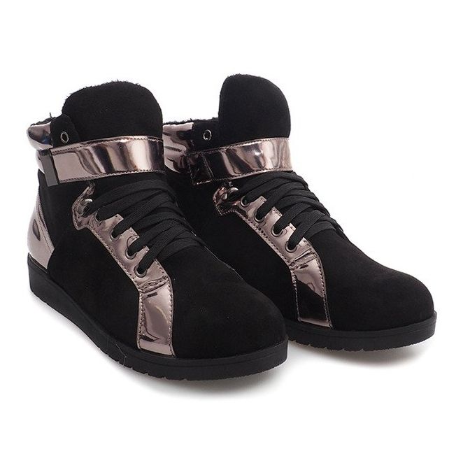 Ocieplane Trampki 2026-1 Czarny czarne szare 1