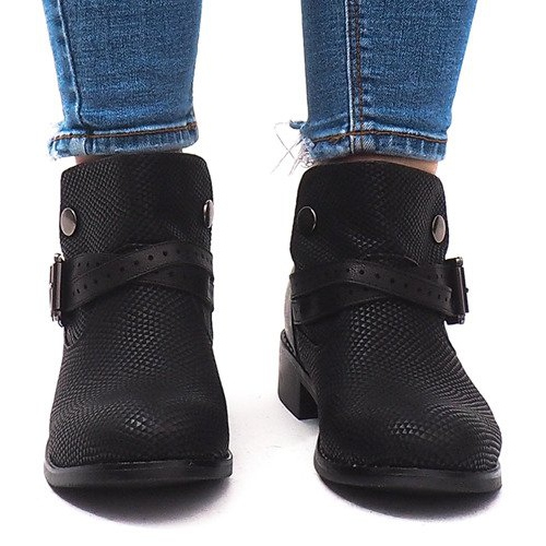 Botki 1702Y Czarny czarne 2