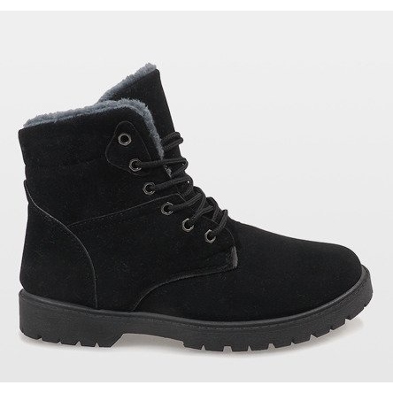 Czarne ocieplane trapery 7M600 2