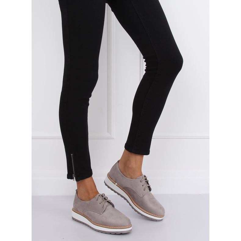 Mokasyny damskie szare C-7225 Grey 1
