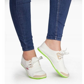 Wsuwane Tenisówki Lycra BL181 Biały białe 1