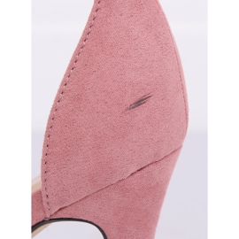 Sandałki na szpilce z uszkami ZJ-15P Pink - Ii Gat czarne różowe 7