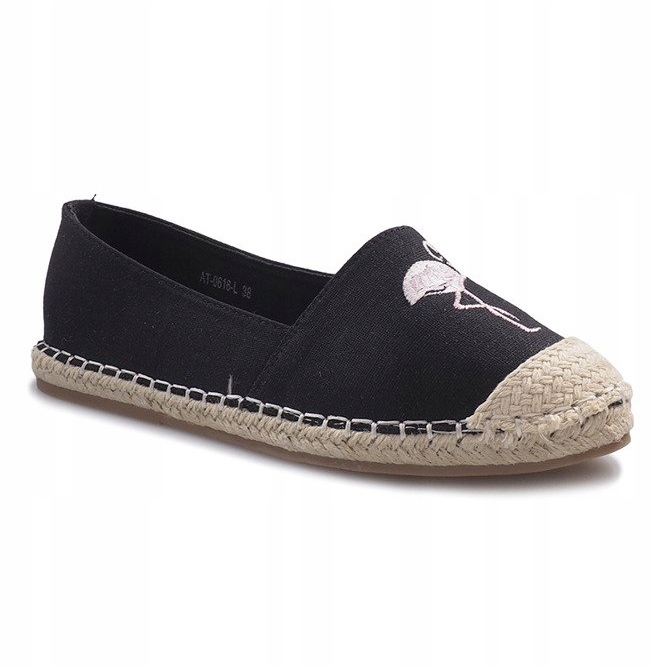 Czarne espadryle Flaming 1