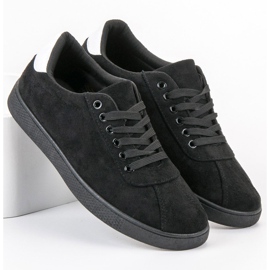 Ideal Shoes Czarne Sznurowane Obuwie 3