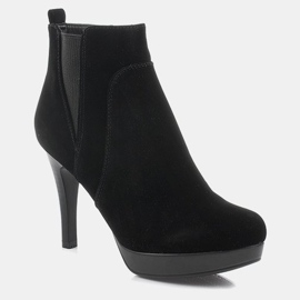 Botki Na Szpilce Suwak J0084-1 Czarny czarne 1