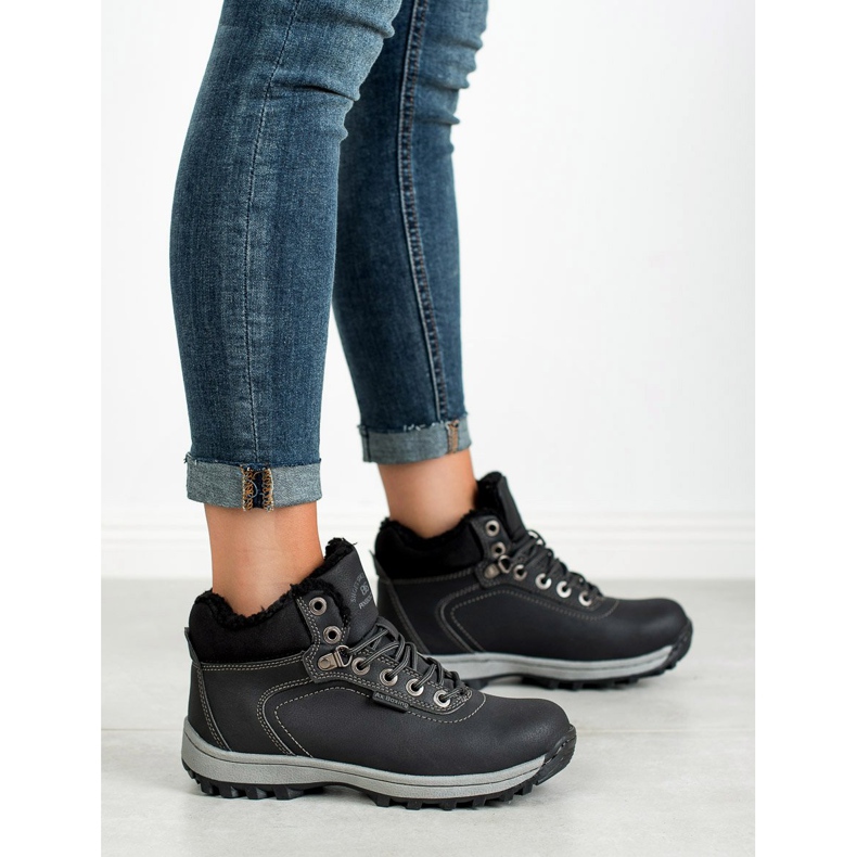 Ax Boxing Ocieplane Buty Trekkingowe czarne 2