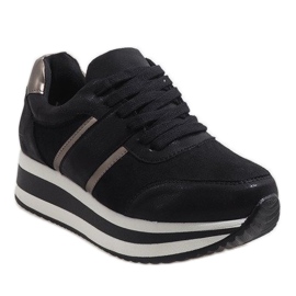 Czarne sneakersy na platformie 99-09 1
