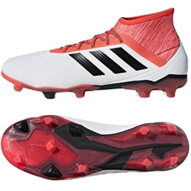 Buty piłkarskie adidas Predator 18.2 Fg M CM7666 białe wielokolorowe 2