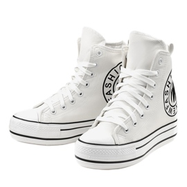 Białe sneakersy na koturnie W09 2