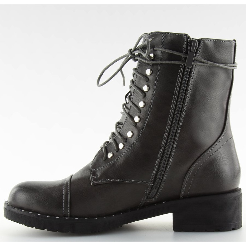 Botki glany z ćwiekami szare B0-193 Grey 2