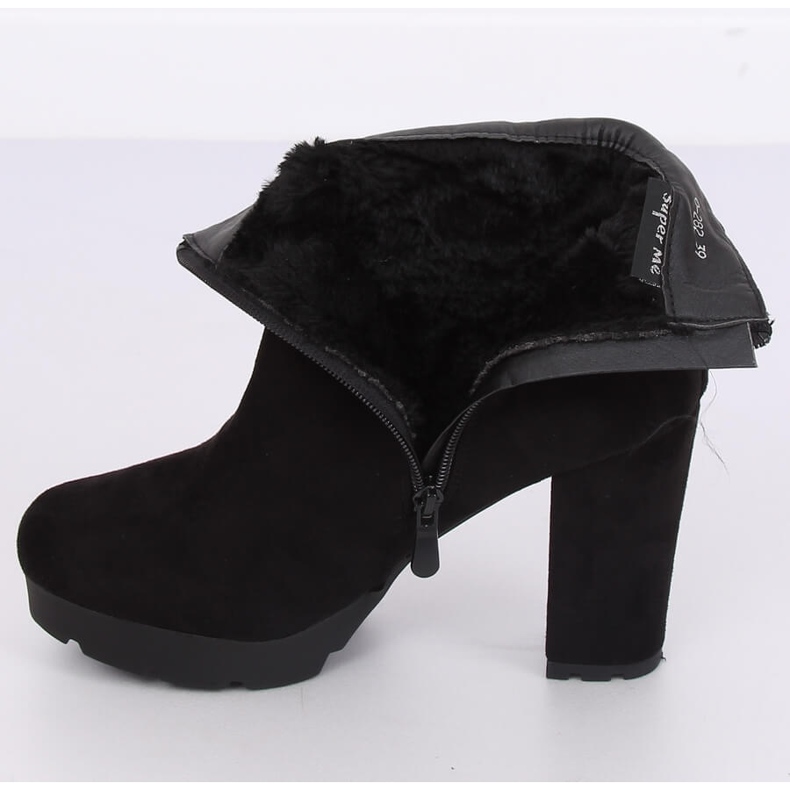 Botki na słupku czarne 0-282 Black 2