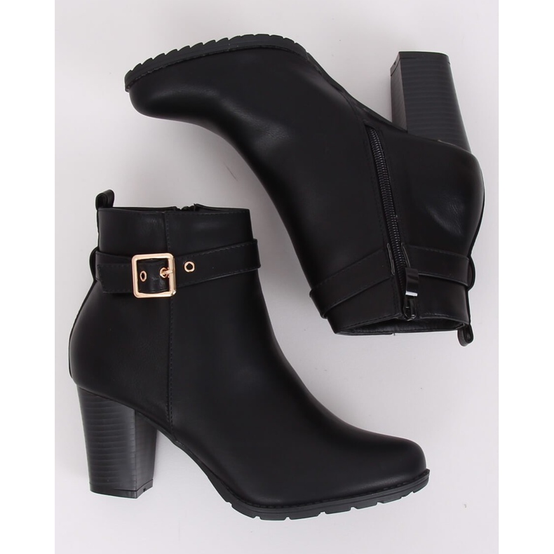Botki na obcasie czarne F169 Black 2