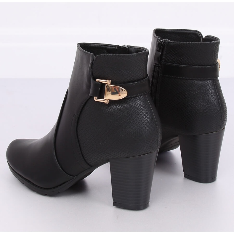 Botki na obcasie czarne F168 Black 1