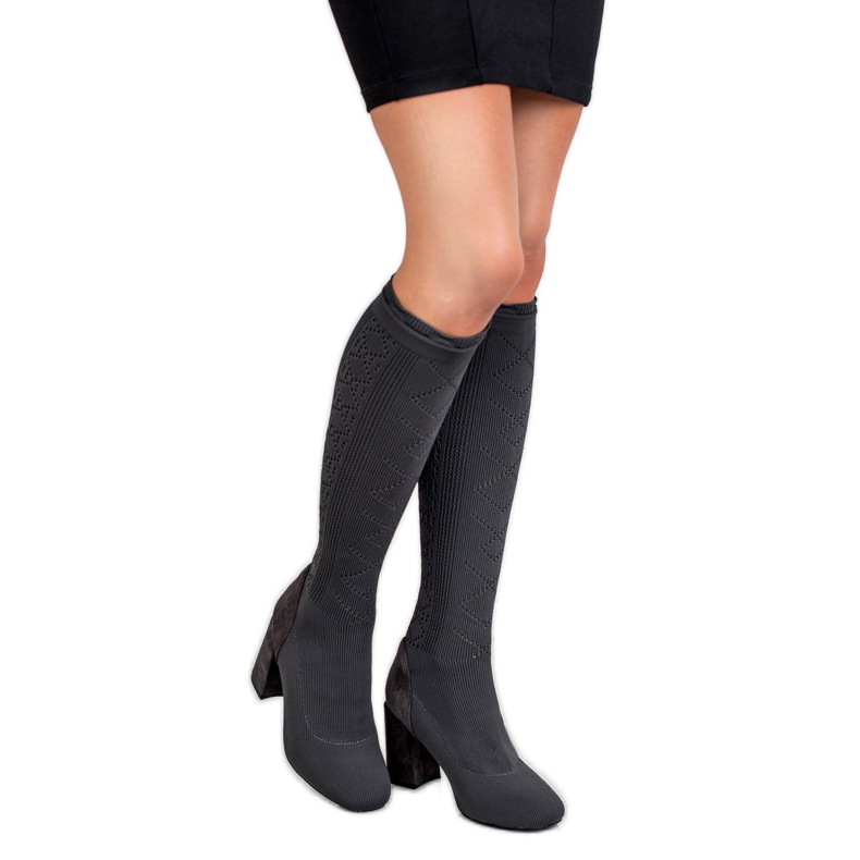 Seastar Szare Ażurowe Kozaki 1