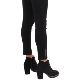 Botki na obcasie czarne 995-30 Black 2