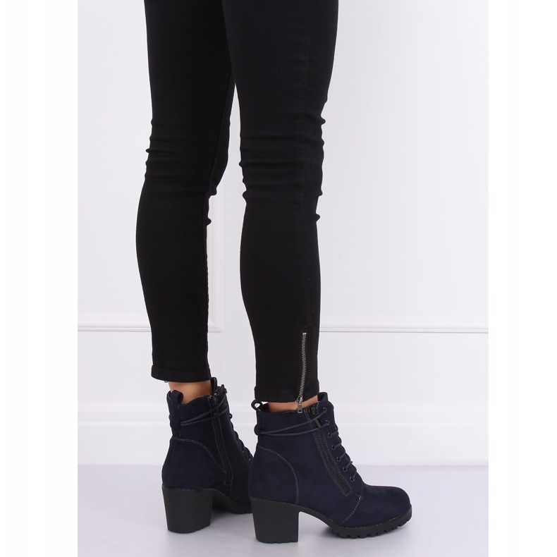 Botki na protektorze granatowe W358 Blue 1