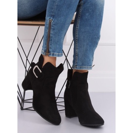 Botki na obcasie czarne YL53 Black 2