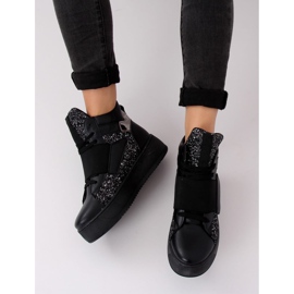 Trampki sneakersy czarne LA56 Black 2