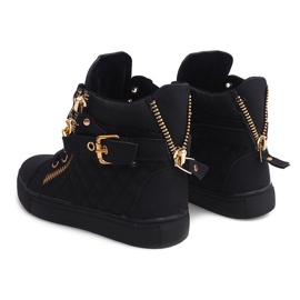 Wysokie Trampki Pikowane R-35 Czarny czarne 2