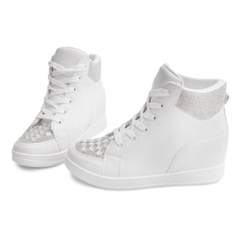 Sneakersy Z Cekinami C7165 Biały białe 3
