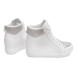 Sneakersy Z Cekinami C7165 Biały białe 4