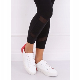 Trampki damskie biało-czerwone A88-29 W-RED białe 1