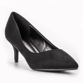 Ideal Shoes Wygodne Czółenka Na Szpilce czarne 3