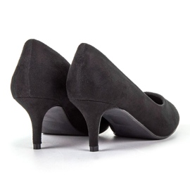Ideal Shoes Wygodne Czółenka Na Szpilce czarne 5